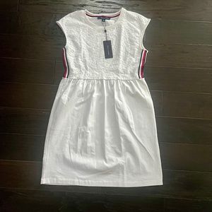 Tommy Hilfiger Eyelet White Cotton Dress New With Tags